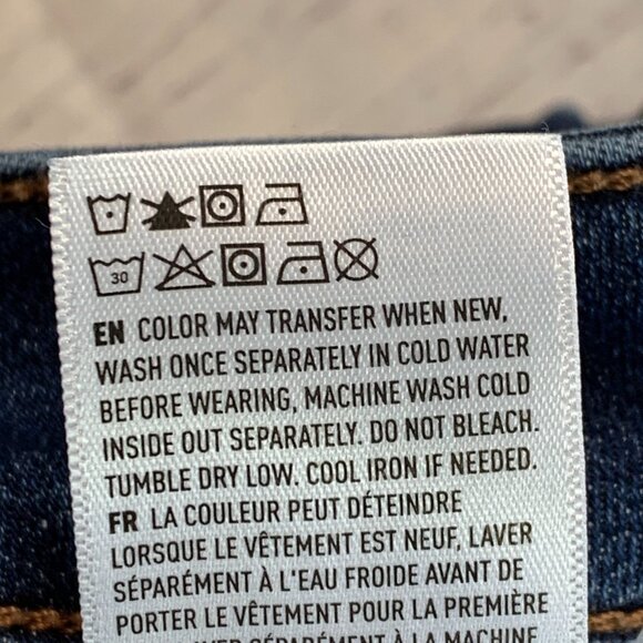 American Eagle Jeans sz 14 Hi Rise Skinny Kick Dark Wash Inseam 31" - Picture 12 of 13